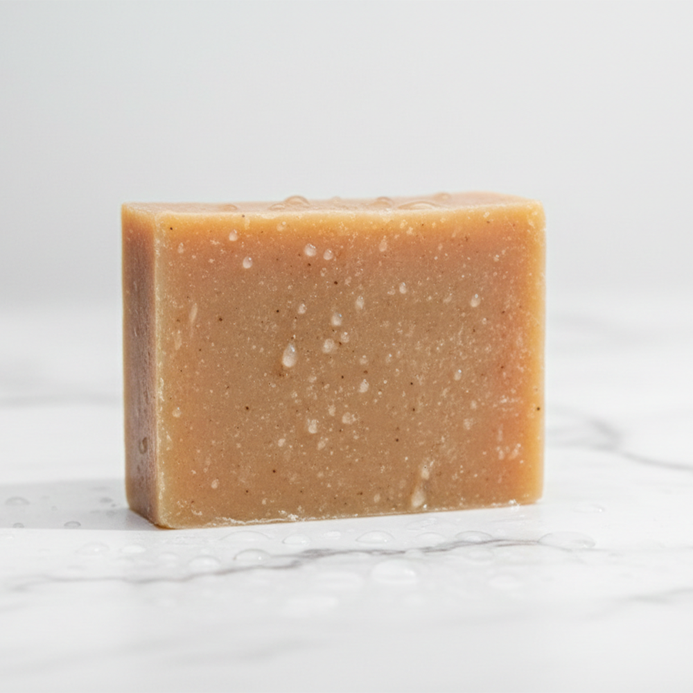 Natural goat milk herbal soap bar for deep skin hydration