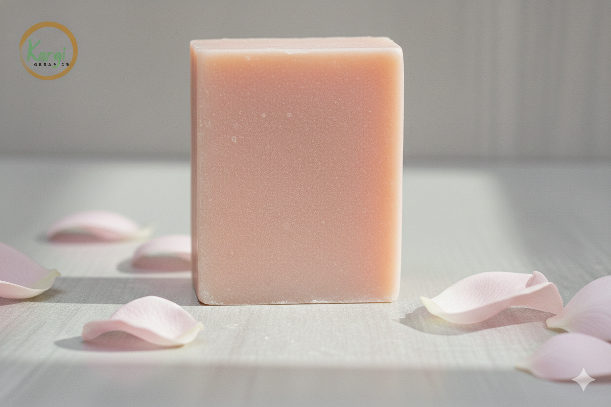 Rose herbal soap for glowing and soft skin by Kargi